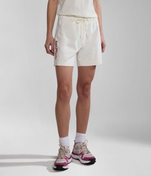 Napapijri Kreis Bermuda Shorts Kurze Hose Damen Weiß | SYT-819703