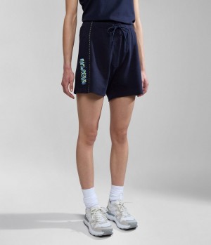 Napapijri Kreis Bermuda Shorts Kurze Hose Damen Dunkelblau | RZP-142798