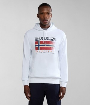 Napapijri Kreis Hoodie Hoodie Herren Weiß | YBX-839572