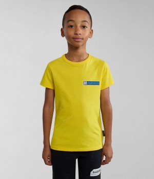 Napapijri Liard Short Sleeve T-Shirt (4-16 YEARS) T-shirts Kinder Gelb | QYR-672150