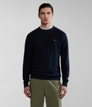 Napapijri Linen Jumper Pullover Herren Dunkelblau | TQH-643281