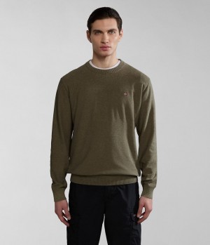 Napapijri Linen Jumper Pullover Herren Grün | PSO-460835