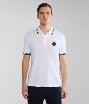 Napapijri Macas Short Sleeve Polo Shirt Polo Shirts Herren Weiß | OIG-715329