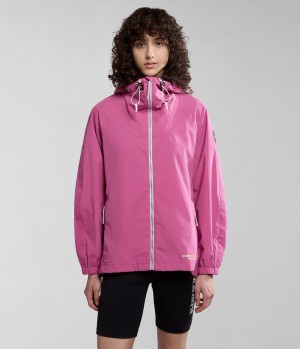 Napapijri Makay Windbreaker Short Jackets Damen Rosa | UIN-048325