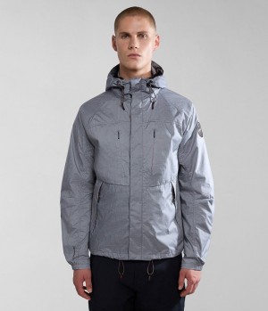 Napapijri Makay Windbreaker with Dyneema Regenjacken Herren Grau | MRK-076318