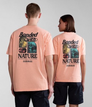 Napapijri Martre Short Sleeve T-Shirt T-shirts Damen Rosa | NLG-350841