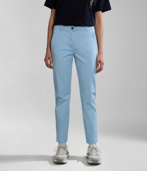 Napapijri Meridian Chino Trousers Chino-hosen Damen Hellblau | GNQ-390847