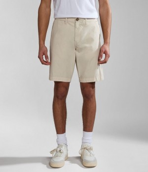 Napapijri Nakuru Bermuda Shorts Kurze Hose Herren Beige Silber | JXB-319046