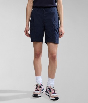Napapijri Narin Bermuda Shorts Kurze Hose Damen Dunkelblau | OVS-586310