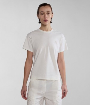 Napapijri Nina Short Sleeve T-shirt T-shirts Damen Weiß | RKB-610542