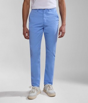 Napapijri Puyo Summer Chino Trousers Chino-hosen Herren Blau Blumen | RYP-601257
