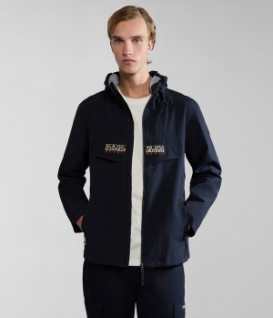 Napapijri Rainforest Open Summer Jacket Regenjacken Herren Schwarz | CTK-801965