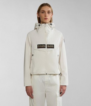 Napapijri Rainforest Open Summer Jacket Regenjacken Damen Weiß | HIC-128465