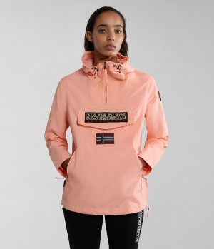 Napapijri Rainforest Pocket Summer Anorak Jacket Regenjacken Damen Rosa | GNA-237504