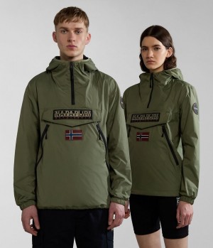Napapijri Rainforest Ripstop Anorak Jacket - Unisex Regenjacken Damen Grün | MFS-157428
