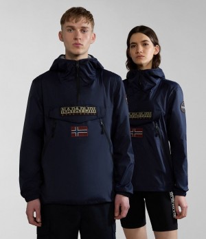 Napapijri Rainforest Ripstop Anorak Jacket - Unisex Anoraks Herren Dunkelblau | HYA-085723