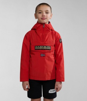 Napapijri Rainforest Summer Anorak Jacket (4-16 YEARS) Regenjacken Kinder Rot | WAC-735102