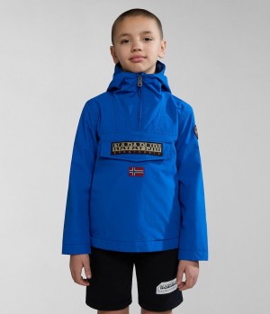 Napapijri Rainforest Summer Anorak Jacket (4-16 YEARS) Regenjacken Kinder Blau | TBY-289410