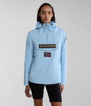 Napapijri Rainforest Summer Anorak Jacket Windjacke Damen Hellblau | NGP-036974