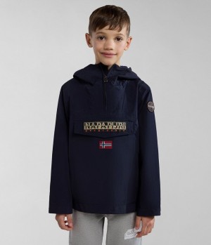 Napapijri Rainforest Summer Anorak Jacket (4-16 YEARS) Regenjacken Kinder Dunkelblau | DTG-812749