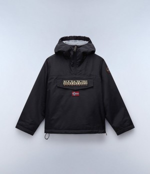 Napapijri Rainforest Winter Anorak Jacket (4-16 YEARS) Regenjacken Kinder Schwarz | XDG-107263