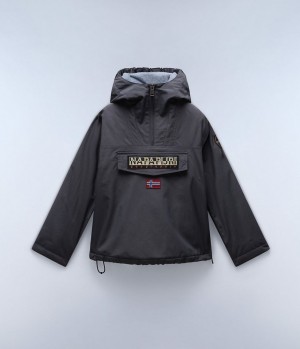 Napapijri Rainforest Winter Anorak Jacket (4-16 YEARS) Regenjacken Kinder Dunkelgrau | WVQ-910637