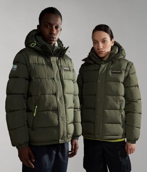 Napapijri Rick Puffer Jacket Pufferjacke Herren Khaki Grün | XNA-631594