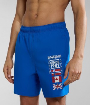 Napapijri Sahtu Swimming Trunks Schwimmhose Herren Blau | AWB-571384