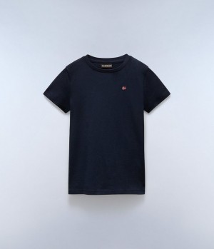 Napapijri Salis Short Sleeve T-Shirt (4-16 YEARS) T-shirts Kinder Dunkelblau | KMB-165489