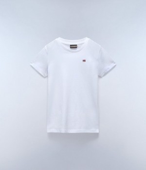 Napapijri Salis Short Sleeve T-Shirt (4-16 YEARS) T-shirts Kinder Weiß | FOW-293685