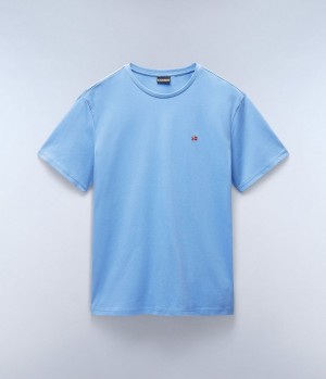 Napapijri Salis Short Sleeve T-Shirt T-shirts Herren Blau Grau | KYC-215743