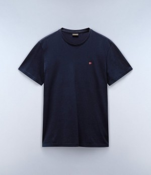 Napapijri Salis Short Sleeve T-Shirt T-shirts Herren Dunkelblau | KDZ-903658