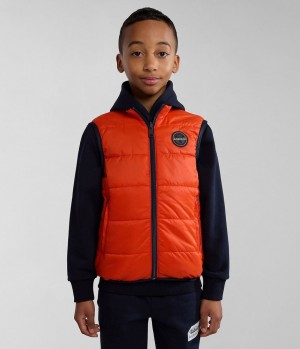 Napapijri Santafe Vest (4-16 YEARS) Gilet Kinder Orange | KVT-025791