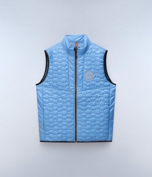 Napapijri Sarine Vest Gilet Herren Blau Grau | ZRX-729304