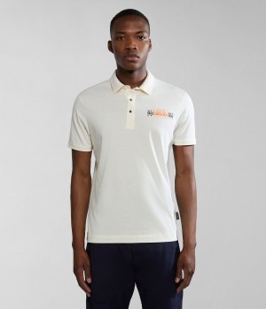 Napapijri Smallwood Short Sleeve Polo Shirt Polo Shirts Herren Weiß | HPO-147023