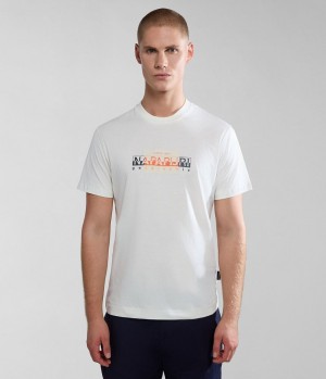 Napapijri Smallwood Short Sleeve T-Shirt T-shirts Herren Weiß | GTY-324765