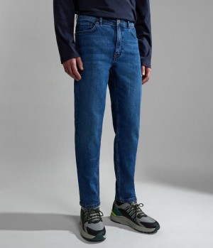 Napapijri Solveig Denim Chino-hosen Herren Blau | FOI-028361