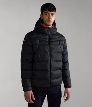 Napapijri Thermo Puffer Jacket Pufferjacke Herren Schwarz | KZE-043659