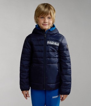 Napapijri Verna Puffer Jacket (4-16 YEARS) Regenjacken Kinder Dunkelblau | ARV-194257