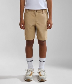 Napapijri Whati Bermuda Shorts (4-16 YEARS) Kurze Hose Kinder Beige | SPV-389721